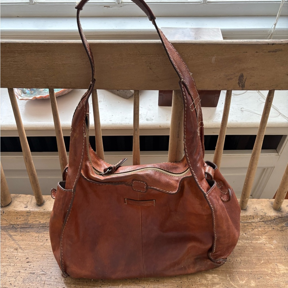 Frye Tan Leather Shoulder Bag